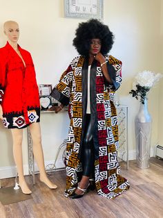 This African Print Ankara kimono is a must have for your wardrobe for all seasons. It's free flowing and. Oversized means the kimono comes as a loose fit than your regular sizing. This allows you to wear it as a belted dress or as a free  Length of the standard Kimono is 62 inches long.  Please include your height in the customization section when ordering customized lengths per your height. Fabric is 100% African Print Cotton. Ankara Kimono, Ankara, Belted Dress, African Print, Printed Cotton, African Fashion, Loose Fitting, Favorite Outfit, Jackets For Women