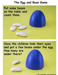 an egg and bean game is shown in two different pictures, one with white eggs