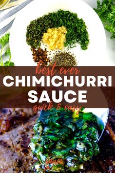 the best ever chimicuri sauce for steaks and gravy is made with only three ingredients