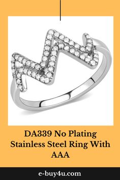 Type: Ring
Base Material: Stainless Steel
Plating: No Plating
Stone Type: AAA Grade CZ
Stone Name: N/A
Stone Color: Clear
Stone Shape: N/A Stainless Steel Ring, Clear Stone, Creative Ads