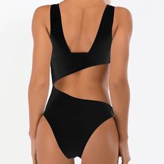 Fabric: CottonSize: S, M, LColor: Black, WhiteSleeves: SleevelessWaistline: Mid RisePattern Type: Plain, Cutout, Backless, High CutStyle: Simple, Beach, Vacation SwimsuitsPackage Contents: 1* Swimsuit without Accessories Fitted V-neck Swimwear With Cutout, Fitted V-neck Cutout Swimwear, Summer Black Cutout Bodysuit, Sleeveless Cutout Bodysuit For Beach Season, Sleeveless Bodysuit With Cutout For Beach Season, Sleeveless Swimwear For Night Out, Fitted V-neck Cutout Bodysuit, Black Sleeveless Swimwear With Lined Body, Summer Sleeveless Cutout Bodysuit