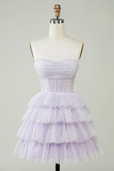 Hoco Dresses Enchanted Forest Theme, Pastel Purple Hoco Dress, Homecoming Dresses Starry Night, Trendy Winter Formal Dresses, Sparkly Puffy Dress, Carnival Hoco Dress, Snow Ball Dresses Short, Pink Corset Hoco Dress, Hoco Dresses Fairytale