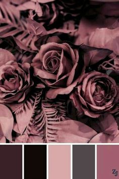 the color scheme is pink, brown and black with roses in it's center