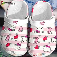 Hello Kitty Cute Crocs Clog Shoes are the perfect blend of comfort, style, and cuteness. Designed with the iconic Hello Hello Kitty Pattern, Kitty Pattern, Hello Kitty Shoes, Hello Kitty Characters