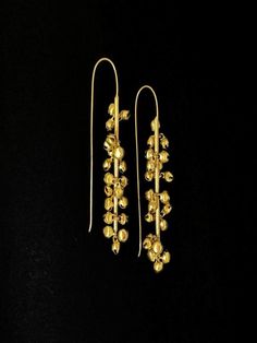 Minimalistic ghooghri sticks - gold By Aaree Accessories now available at Trendroots Gold Earrings For Rituals And Festivals, Gold Jewelry With Latkans For Rituals, Traditional Hammered Gold Jewelry, Traditional Gold Hammered Jewelry, Gold Brass Earrings For Rituals, Adjustable Gold Festive Earrings, Gold Long Drop Jewelry With Latkans, Dhokra Art, Embroidery And Stitching