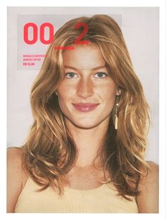 a woman with long blonde hair on the cover of a magazine