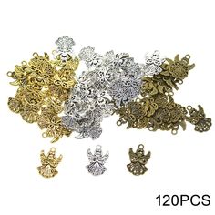 20 pcs antique brass tone metal charms