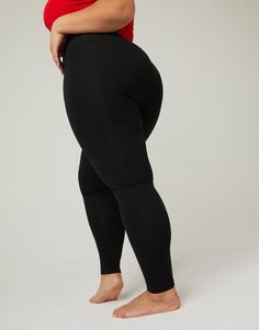 Curve Full-Length Leggings Plus Size Bottoms -2020AVE Plus Size Black Jeans, Casual Trendy Outfits, Black Leggings Outfit, Silk Sleepwear, Plus Size Black, Plus Size Leggings, Lace Up Sandals, Outfits With Leggings, High Waisted Leggings