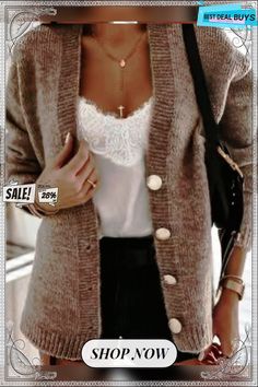 Plain Casual Sweater Coat Pullover Mode, Basic Cardigan, Types Of Coats, Buy Sweaters, Casual Cardigans, Long Sleeve Knit Sweaters, Sweater Coat, Round Neck Sweaters, Casual Sweaters