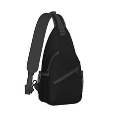 a black backpack with zippers on the front and shoulder straps, one side open