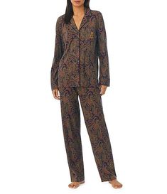 Natori Dynasty Crowded City Satin Coordinating Pajama Set | Dillard's Silk Long Sleeve Sleepwear For Pajama Party, Elegant Long Sleeve Sleepwear For Fall, Satin Long Sleeve Sets For Workwear, Casual Silk Long Sleeve Sets, Casual Silk Sets With Long Sleeve, Fall Silk Sets With Long Sleeves, Silk Long Sleeve Sets For Fall, Fall Loungewear Button-up Sets, Fall Loungewear Sets With Button-up