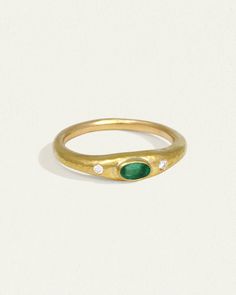 Dome ring in 22k solid gold with diamonds & emerald. Shop Temple of the Sun Heritage Collection inspired by ancient Anatolia. Gemstone Properties, Oval Stone, Ring Sizer, Domed Ring, Emerald Diamond, Emerald Ring, Round Brilliant Cut Diamond, Signet Ring, Brilliant Cut Diamond