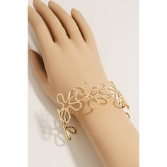 This season's hottest accessory, this cuff bracelet carries a charming metallic wire flower design. This item is perfect for adding some color and vibrancy to any outfit. 100% Brass Trendy Spring Bracelets For Party, Elegant Floral Bracelet For Spring, Chic Spring Metal Jewelry, Chic Adjustable Bracelets For Spring, Chic Spring Bangle Bracelets, Chic Spring Bangle Jewelry, Adjustable Flower Cuff Bracelet For Spring, Elegant Adjustable Cuff Bracelet For Spring, Elegant Adjustable Bracelets For Spring