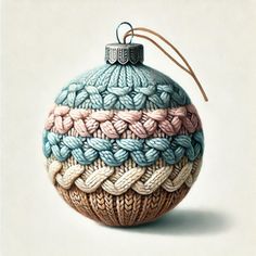 an ornament made out of yarn and rope