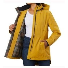 Premium Quality NWT Pendleton Ladies' Waterproof Breathable Rain Trail Jacket Yellow Size S, Womens Clothing Pendleton Coat, Mustard Jacket, Pendleton Jacket, Blazer And Skirt Set, Rain Jacket Women, Plaid Blazer, Wool Suit, Blazer Buttons, Wool Blazer