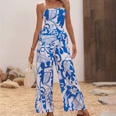 Never Worn! Top And Bottom! Blue Beach Pants For Spring, Light Blue Spring Vacation Pants, Blue Pants For Spring Day Out, Blue Summer Pants For Beach Season, Blue Summer Pants For Beach, Chic Blue Pants For Beach, Flowy Wide Leg Pants, Velvet Flares, Camo Cargo Pants