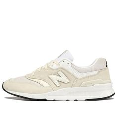 (WMNS) New Balance 997H 'Beige White' CW997HTJ Classic Beige New Balance Sneakers, Classic Cream Sneakers With Cushioned Footbed, Classic Beige Sneakers, Classic Cream Sneakers, Women New Balance, New Balance 997h, Travel Shoes, Sneakers Women, Stylish Sneakers