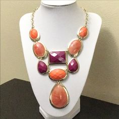 It Is Beautiful, Elegant, Classic And Versatile. It Is Brand New And In Perfect Condition. (Bs7) Burnt Orange Jewelry, Orange Jewelry, Purple Necklace, Purple Orange, Orange And Purple, Burnt Orange, Color Orange, Womens Jewelry Necklace, Jewelry Necklaces