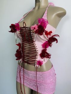 Pink Rave Outfit, Diy Rave Outfits, Rave Fits, Diy Fashion Clothing, 2000s Fashion Outfits, Rave Outfits, School Fashion, 2000s Fashion, Stage Outfits