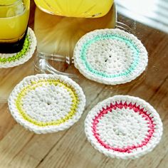 Free Beginner Crochet Coaster Pattern For HomeAdd fun and function to your table with cute crochet coasters from Lily Sugar ‘n Cream.Material NotesEverything you need to make your new project is included in this kit! Time to get stitching, and don’t forget to share your progress! Crochet Coasters For Beginners, Free Beginner Crochet Patterns, Beginner Crochet Patterns, Crochet Cup Coaster, Crochet Coaster Pattern, Crochet Abbreviations, Beginner Crochet, Yarn Thread, Quilting Thread