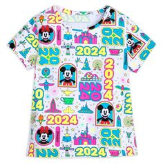 They'll dream of a 2024 escape to The Happiest Place on Earth in this jersey tee with allover print pattern featuring Mickey and Minnie Mouse, Disneyland logo, plus resort icons and characters. Neon graphics add a trendy touch of style to the fun. Disneyland Logo, Neon Graphics, Minnie Mouse Disneyland, Mickey And Minnie Mouse, Monogram Shirts, Happiest Place On Earth, Mickey And Minnie, Disneyland Resort, Jersey Tee