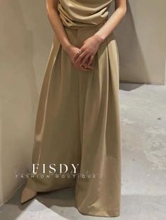 Fisdy - Contemporary Urban Wide-Leg Pants: Streamlined and Versatile Pants Tailored, Long Trousers, Loose Style, Type Of Pants, Classic Elegance, Olivia Mark, Long Pants, Urban Fashion, Fashion Pants