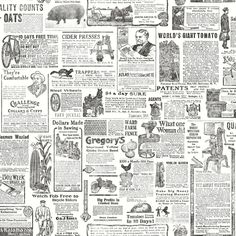 an old newspaper with many different things on it