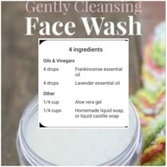 Natural Face Wash Homemade, Diy Essential Oil Face Wash, Natural Face Wash Recipe, Diy Face Wash Daily Homemade Facial Cleanser, Natural Facial Cleanser Homemade Face Wash, Homemade Liquid Soap, Diy Face Wash, Homemade Face Wash, Homemade Body Wash