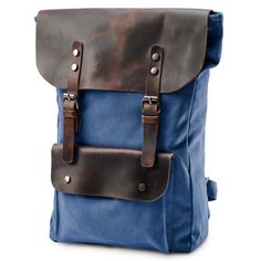 * Durable canvas and leather construction
 * Plenty of compartments
 * Adjustable-length straps Backpack Organization, Backpack Laptop, Vintage Backpacks, Laptop Rucksack, Crazy Horse, Canvas Backpack, Men's Backpack, Perfect Bag, Bagpack