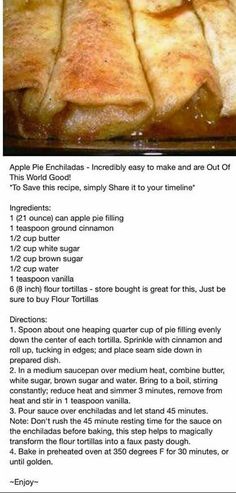 the recipe for apple crepes is shown in an image above it's description