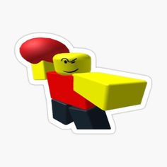 an image of a lego man with a red hat on his head and arms behind him