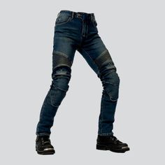 Introducing our 2023 Autumn-Winter Collection of protective men's moto jeans perfect for making a strong style statement! These slim-fit riding-style jeans are tailored to perfection, with stonewashed, insulated, wear-resistant fabric that ensures a snug fit and enhanced protection. Take your style to the next level with features such as knee-pads, mid-waist fit, zipper & button closure and more!Why You'll Love It Biker Style: Get ready to make a statement with this biker-style riding jeans that Moto Style Fitted Jeans For Biker Events, Moto Style Fitted Straight Leg Jeans, Fitted Moto Style Straight Leg Jeans, Biker Style Denim Jeans For Biker Events, Fitted Straight Leg Jeans For Biker Events, Fitted Straight Leg Jeans For Outdoor, Biker Style Denim Straight Leg Bottoms, Outdoor Dark Wash Denim Jeans, Outdoor Dark-wash Denim Jeans