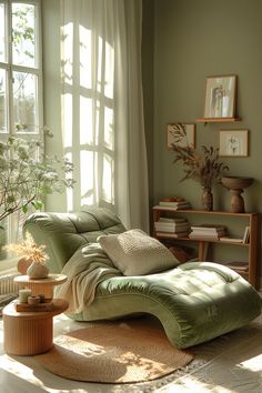 green bedrooms, earthy bedrooms, bedrooms, forest bedroom, bedroom decor, bedroom ideas Girly Green Aesthetic, Green Minimalist Room, Sage Green Interior Design Living Room, Green And White Apartment, Forest Green Interior Design, Sage Green House Decor, Green Color Bedroom, Green Aesthetic Living Room, Green Home Ideas