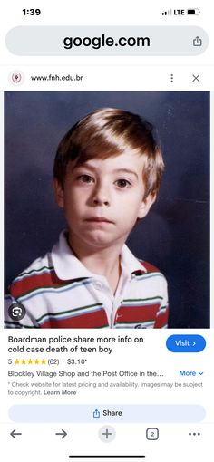 an image of a young boy on the facebook page