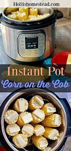 instant pot corn on the cob with text overlay