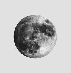 the full moon is shown in black and white