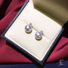 Highlight: Classic Stud Earrings Product Information Origin Japan Material 8-8.5mm Akoya Pearls, 18k Gold, and SI Quality Natural Diamonds Dimensions Height Approx. 2.0cm Pearl Shaped: Round Size: 8-8.5mm or 9-9.5mm Quality: AAA Nacre: Very Thick Color: White Luster: Very High Accessories Metal: 18k Gold Other: 0.10ct of SI Quality Natural Diamonds Timeless Pearl Earrings With Diamond Accents As Gift, Timeless Pearl Earrings With Diamond Accents, Classic Akoya Pearl Earrings With Brilliant Cut, Classic Round Pearl Earrings With Prong Setting, White Gold Round Cut Pearl Earrings For Fine Jewelry, Formal White Gold Akoya Pearl Earrings, Classic Round Akoya Pearl Earrings, Formal Akoya Pearl Earrings With Brilliant Cut, Timeless White Gold Akoya Pearl Earrings