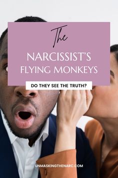 A flying monkey is anyone the narcissist uses for the purpose of strengthening their own agenda. Flying monkeys often enable the narcissist’s storyline and behaviour, as well as do their dirty work for them, which allows the narcissist to keep their own reputation intact. Flying Monkeys are the Narcissist’s minions! Do the narcissist's flying monkeys ever see the truth of their abuse by proxy? Here's the truth. >PIN IT For Later< Narcissistic Supply, Energy Vampires, Life Force Energy, Dirty Work, Flying Monkey, Mental And Emotional Health, Emotional Health, Monkeys