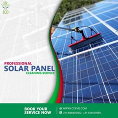 a brochure for solar panel cleaning service