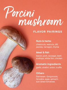 an image of a menu with mushrooms on it