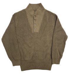 Item: Filson Cotton Henley Guide Sweater Condition: NEW  Color: Olive Product #: 20154341 Note: Pristine! Info: Knit with midweight 7-gauge 100% cotton from the Peruvian Highlands renowned for its softness and durability. Midweight, with a stretchy half-cardigan stitch, allowing for a full range of motion—the Filson Cotton Henley Guide Sweater features a 4-button front placket that vents heat effectively and a standing collar that will protect your neck from the elements. FEATURES - Built with s Half Cardigan, Standing Collar, Green Button, Range Of Motion, Knit Cuff, Knitting Yarn, Army Green, Sweater Outfits, New Color