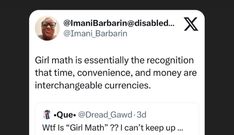 the tweet is being used to describe what it's like for math