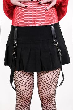 Lip Service Women's Gangsta Pranksta Lock Top | Lip Service Clothing Thigh High Garter, Married To The Mob, Lip Service Clothing, Kilt Skirt, The Mob, Waist Cincher Corset, Service Women, Lip Service, D Rings