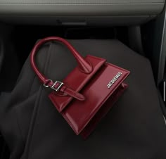 Cherry Red Color Aesthetic, Prada Cherry Bag, Burgundy Designer Bag, Cherry Red Purse, Red Luxury Bag, Cherry Red Bag, Red Purse Aesthetic, Designer Bag Aesthetic, Cherry Buckle