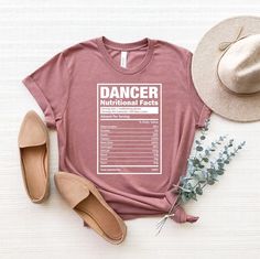 Dancer Nutrition Facts Dance Shirt Funny Dancer Shirt | Etsy Tap Dance Shirts, Dancer Tshirt Ideas, Relaxed Fit T-shirt For Dance With Short Sleeves, Casual Crew Neck T-shirt For Dance Class, Fitted Cotton T-shirt For Dance Class, Casual T-shirt With Letter Print For Dance Class, Fitted Crew Neck T-shirt For Dance Class, Fitted Crew Neck T-shirt For Dance, Summer Crew Neck Tops For Dance Class