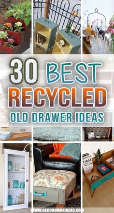 the best recycled old drawer ideas for home decor and crafts that are easy to make