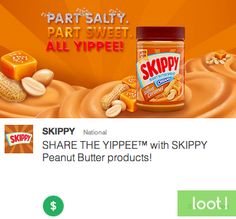 an ad for skrippy peanut butter products is shown in this screenshot from the website