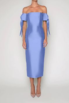 Isabella Silk and Wool Midi Dress – ALEXIA MARÍA Cocktail Jumpsuit, Style Midi Dress, Midi Pencil Skirt, Wedding Dress Trends, Midi Skirt Pencil, Rehearsal Dinner, Signature Collection, Mother Of The Bride Dresses, Fitted Bodice