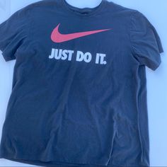 New Never Worn Or Washed Size 2xl Small Hole Near Collar, Came Damaged Like That Nike Black Shirt With Letter Print, Nike Black Tops With Logo Print, Nike Black Cotton T-shirt, Nike Casual Crew Neck Shirt, Casual Nike Crew Neck Shirt, Black Nike Cotton Top, Nike Black Cotton Tops, Casual Nike Black T-shirt, Casual Black Nike T-shirt