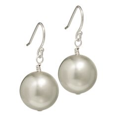 These grey pearl earrings are made with 10mm Swarovski pearls which are a beautiful round pearl with a Swarovski crystal core.   These earrings come on sterling silver ear wires, and are a very affordable alternative to real pearls ...ideal for anyone looking for a perfect round shape. Your Biba & Rose grey pearl earrings will arrive in a pretty jewellery pouch, but if you would prefer them to be sent in a box, please select the additional gift wrap option. materials: Swarovski Crystal Pearl, St Grey Pearl Earrings, Jewellery Pouch, Rose Jewelry, Real Pearls, Swarovski Earrings, Pearl Grey, Swarovski Pearls, Crystal Pearls, Glass Earrings